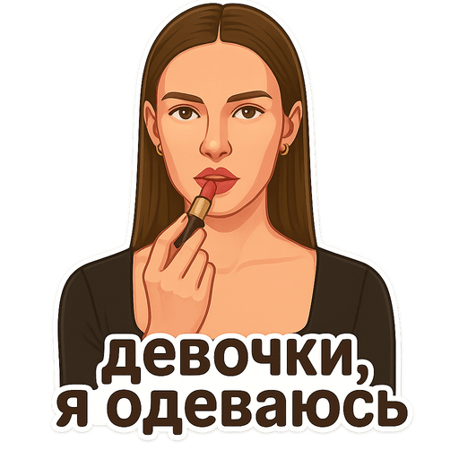 Пример стикера 13 из набора "Podrygi Pack"