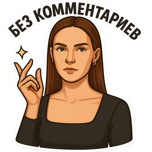 Пример стикера 15 из набора "Podrygi Pack"